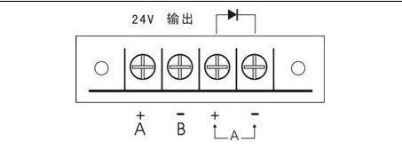 卸下变送器接线端的旋盖，可以看到如图所示的接线端子。
